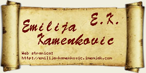 Emilija Kamenković vizit kartica